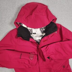 Volcom Snowboard Jacket Womens XL Red Maroon True To This Gore Full Zip